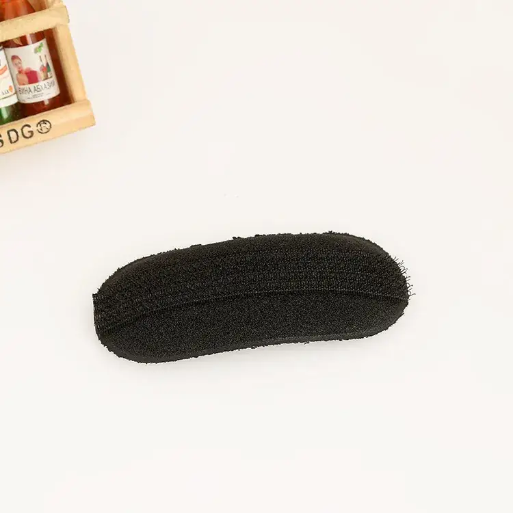 Black Puffy Hair Pad for Root Protection - Image 4