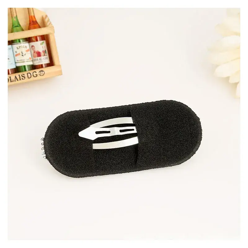 Black Puffy Hair Pad for Root Protection - Image 5