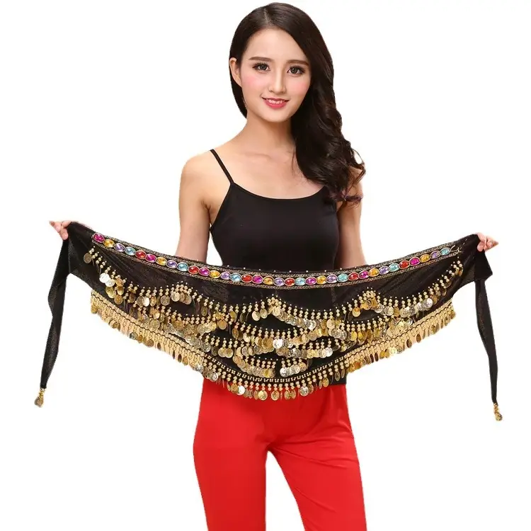 Indian Belly Dance Waist Chain 328 Gold Coin Belt - Image 11