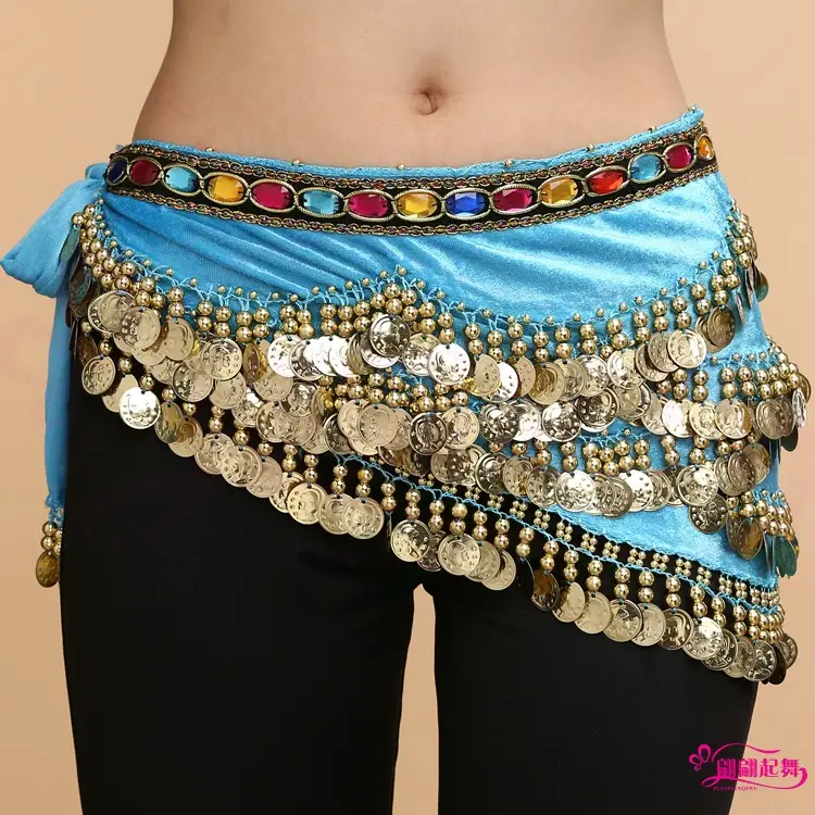 Indian Belly Dance Waist Chain 328 Gold Coin Belt - Image 4