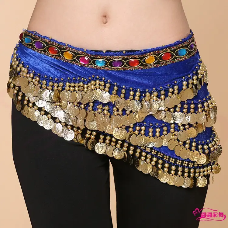 Indian Belly Dance Waist Chain 328 Gold Coin Belt - Image 6