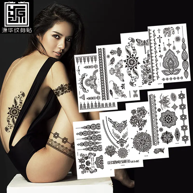 Lace tattoo stickers factory spot wholesale tattoo stickers large favorably bride tattoo stickers