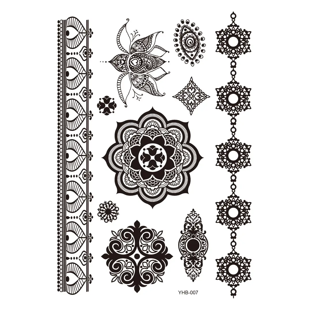Lace tattoo stickers factory spot wholesale tattoo stickers large favorably bride tattoo stickers