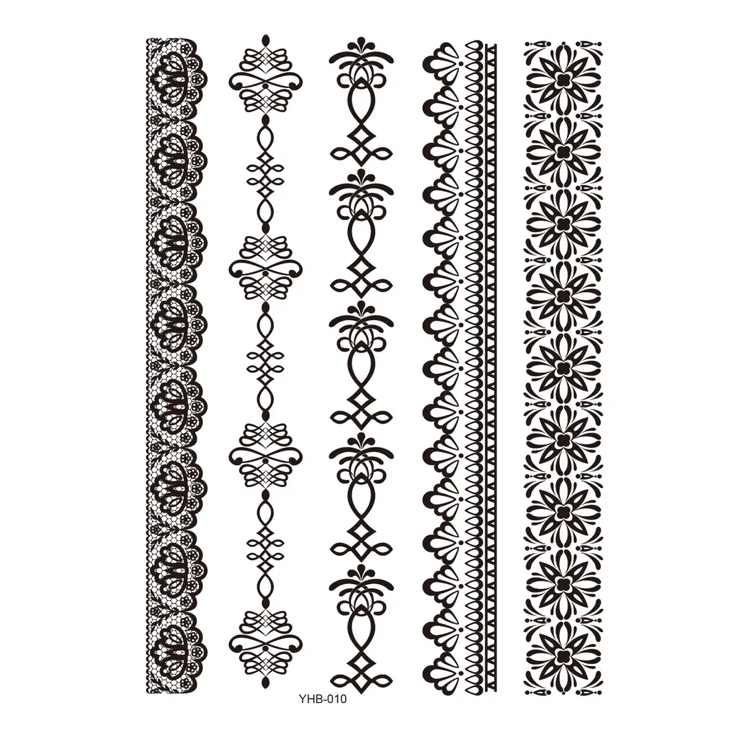 Lace tattoo stickers factory spot wholesale tattoo stickers large favorably bride tattoo stickers
