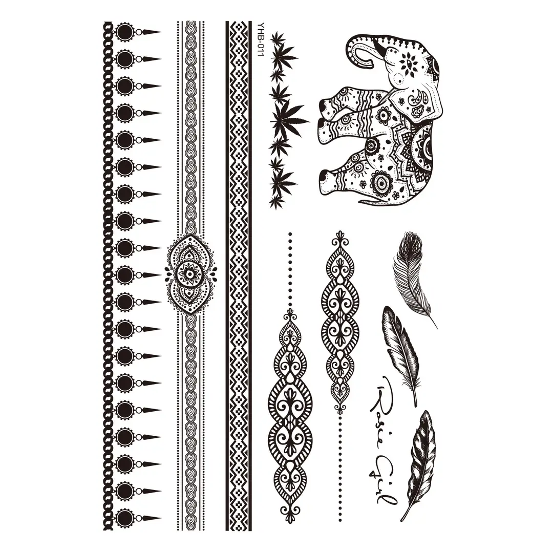 Lace tattoo stickers factory spot wholesale tattoo stickers large favorably bride tattoo stickers