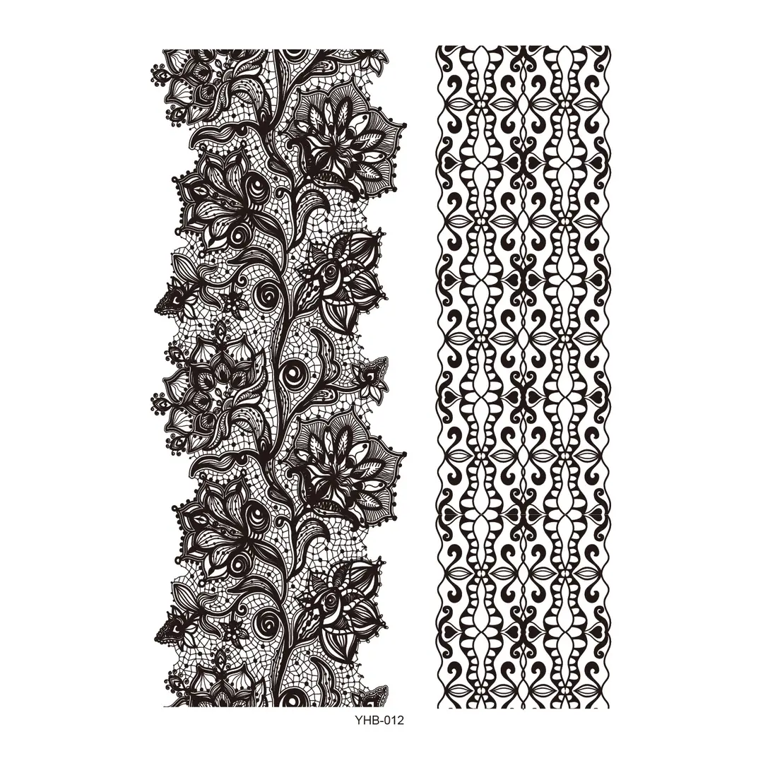 Lace tattoo stickers factory spot wholesale tattoo stickers large favorably bride tattoo stickers