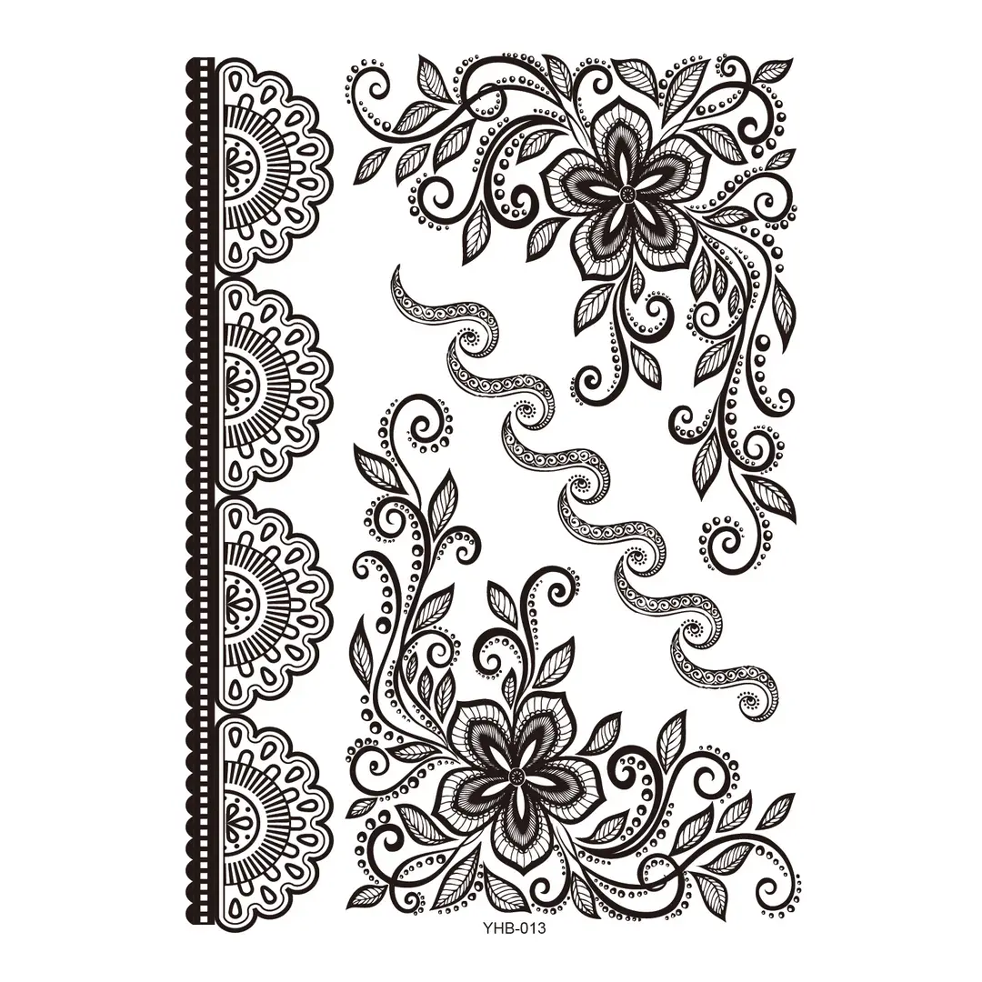 Lace tattoo stickers factory spot wholesale tattoo stickers large favorably bride tattoo stickers