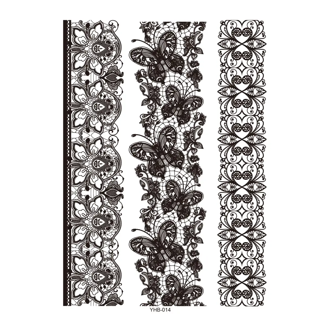 Lace tattoo stickers factory spot wholesale tattoo stickers large favorably bride tattoo stickers