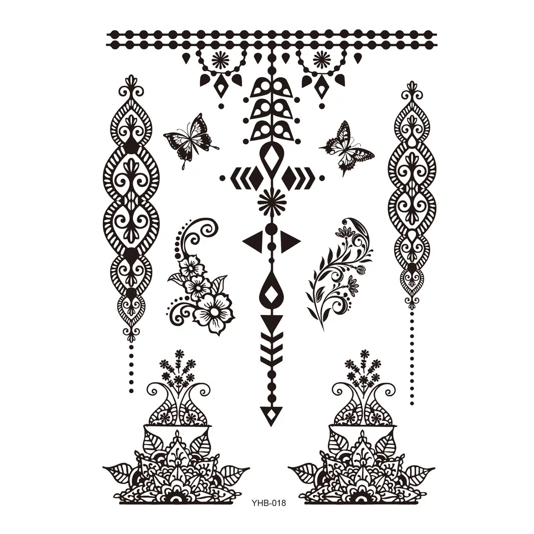 Lace tattoo stickers factory spot wholesale tattoo stickers large favorably bride tattoo stickers