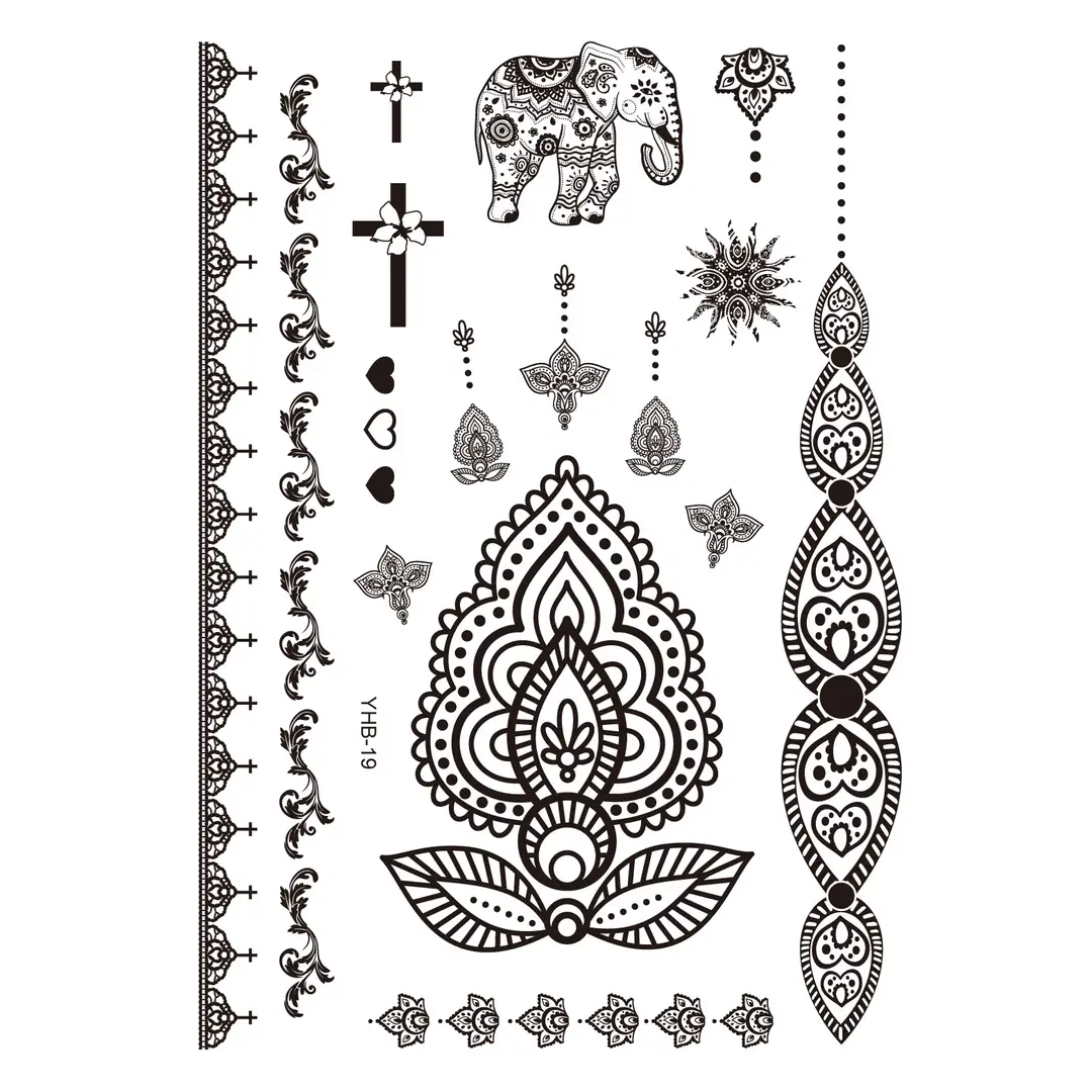 Lace tattoo stickers factory spot wholesale tattoo stickers large favorably bride tattoo stickers