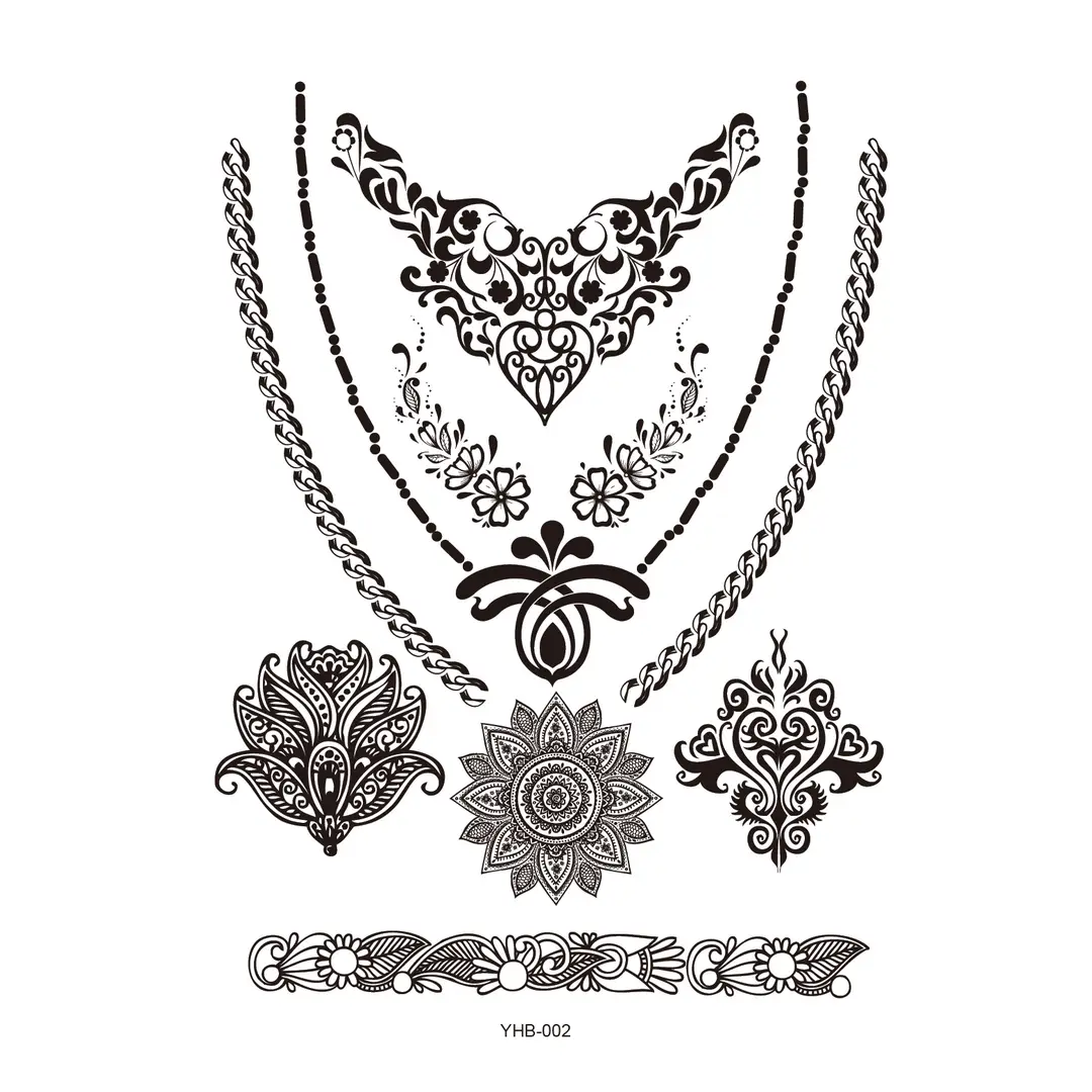Lace tattoo stickers factory spot wholesale tattoo stickers large favorably bride tattoo stickers