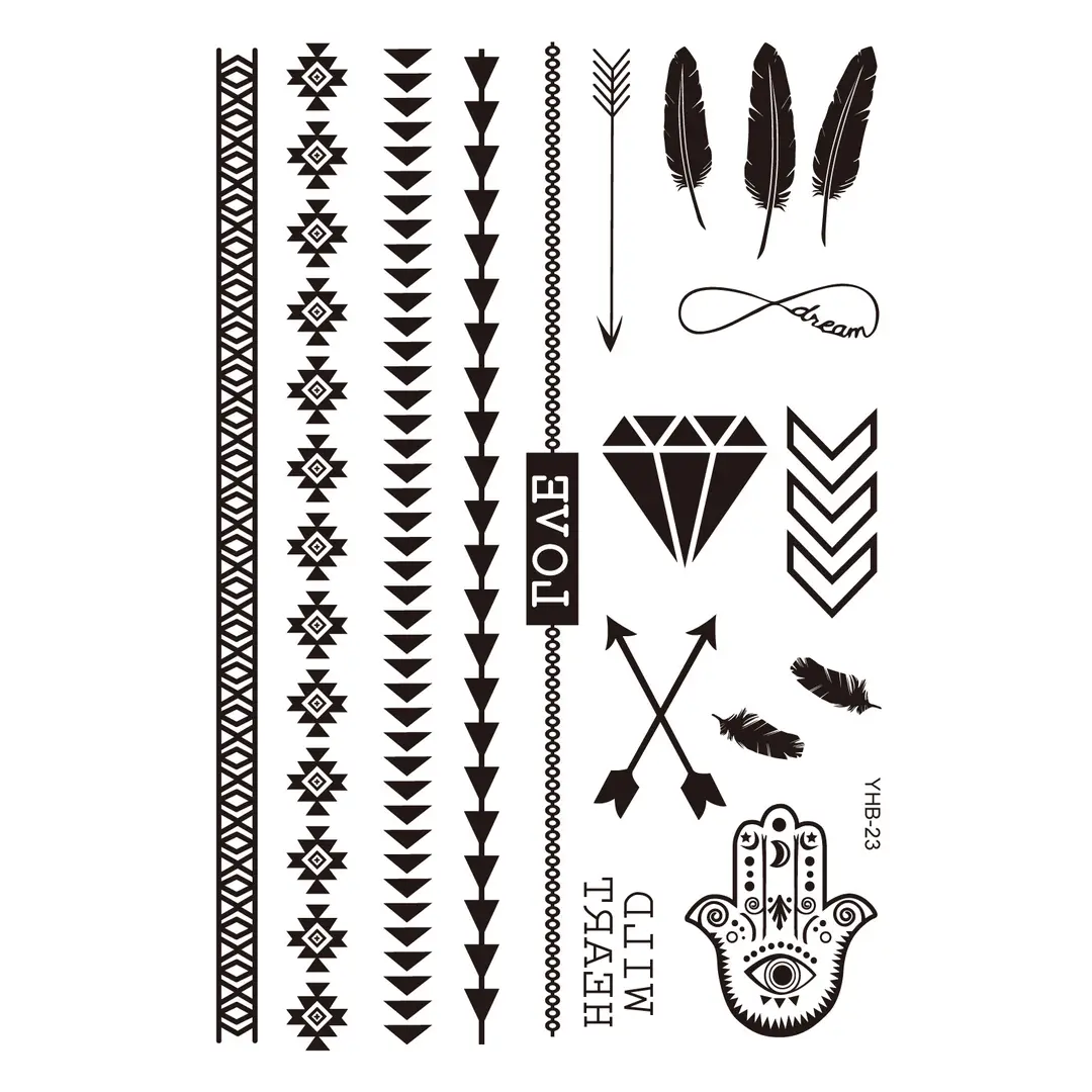 Lace tattoo stickers factory spot wholesale tattoo stickers large favorably bride tattoo stickers