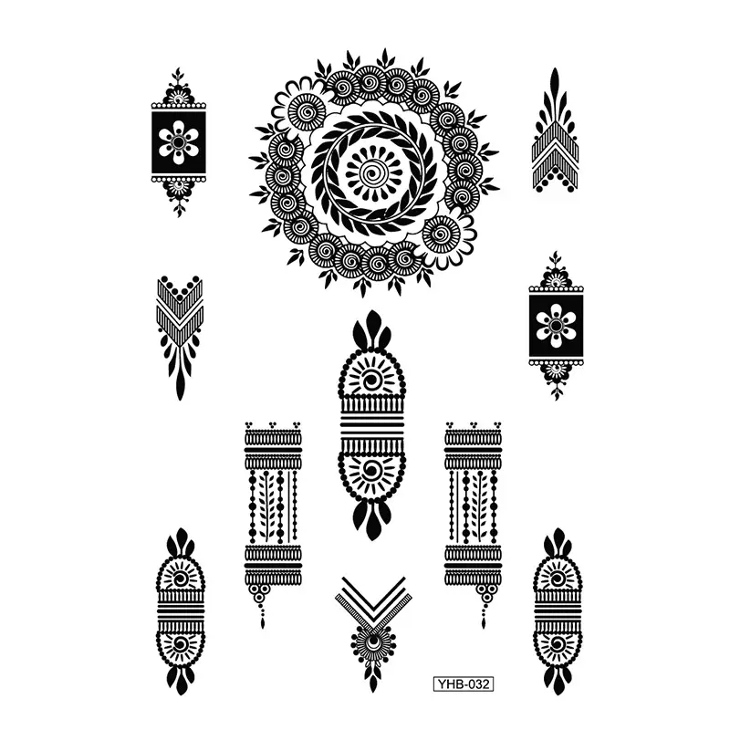 Lace tattoo stickers factory spot wholesale tattoo stickers large favorably bride tattoo stickers