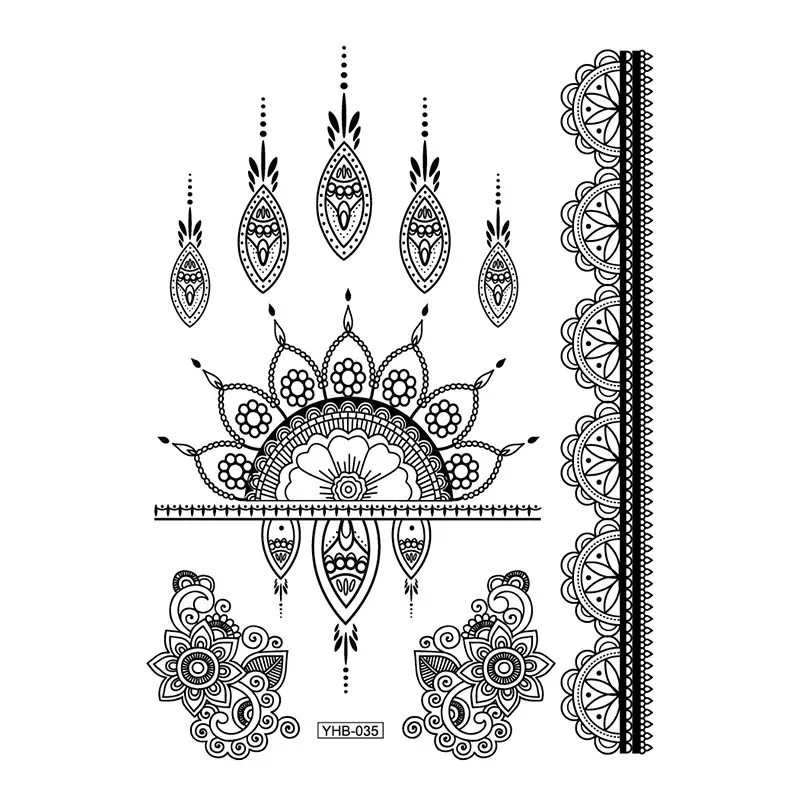 Lace tattoo stickers factory spot wholesale tattoo stickers large favorably bride tattoo stickers