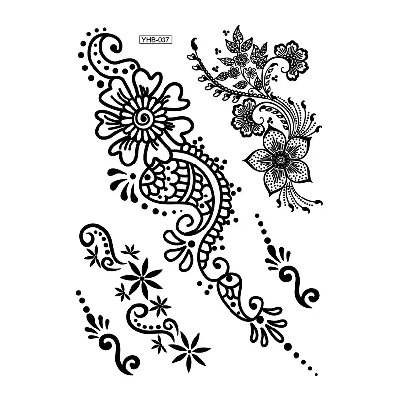 Lace tattoo stickers factory spot wholesale tattoo stickers large favorably bride tattoo stickers