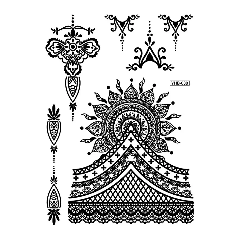 Lace tattoo stickers factory spot wholesale tattoo stickers large favorably bride tattoo stickers