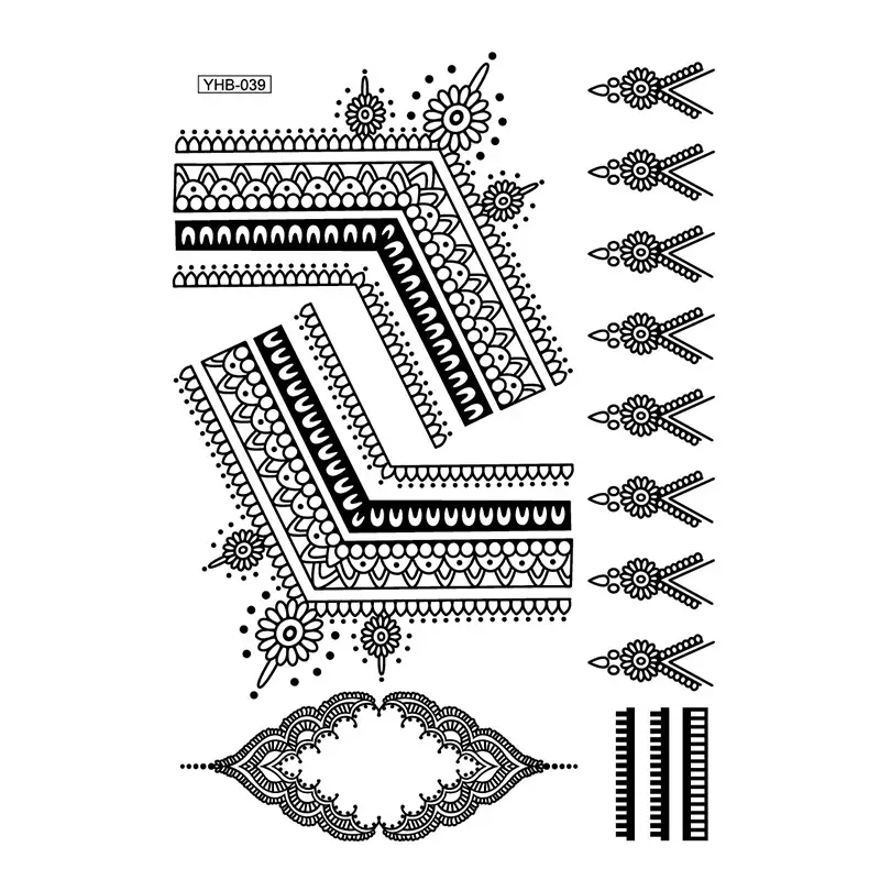 Lace tattoo stickers factory spot wholesale tattoo stickers large favorably bride tattoo stickers