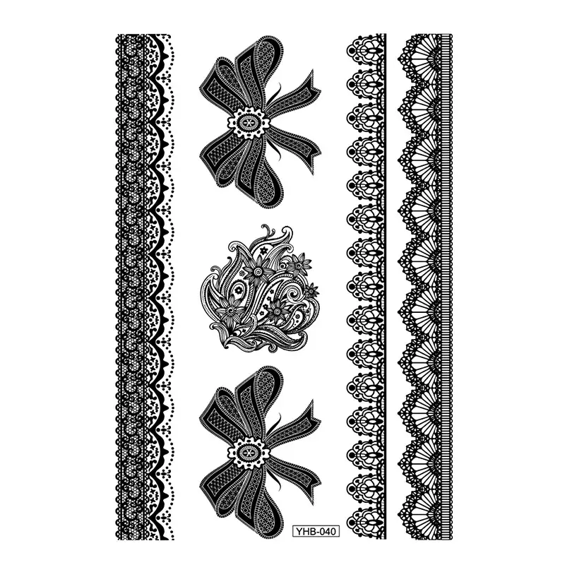Lace tattoo stickers factory spot wholesale tattoo stickers large favorably bride tattoo stickers