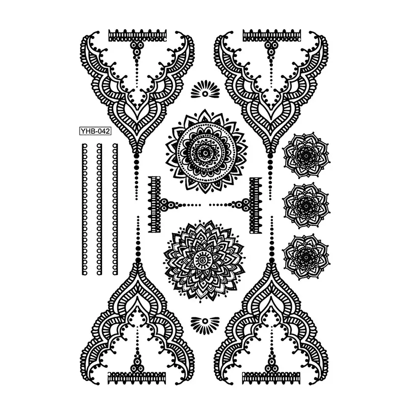 Lace tattoo stickers factory spot wholesale tattoo stickers large favorably bride tattoo stickers
