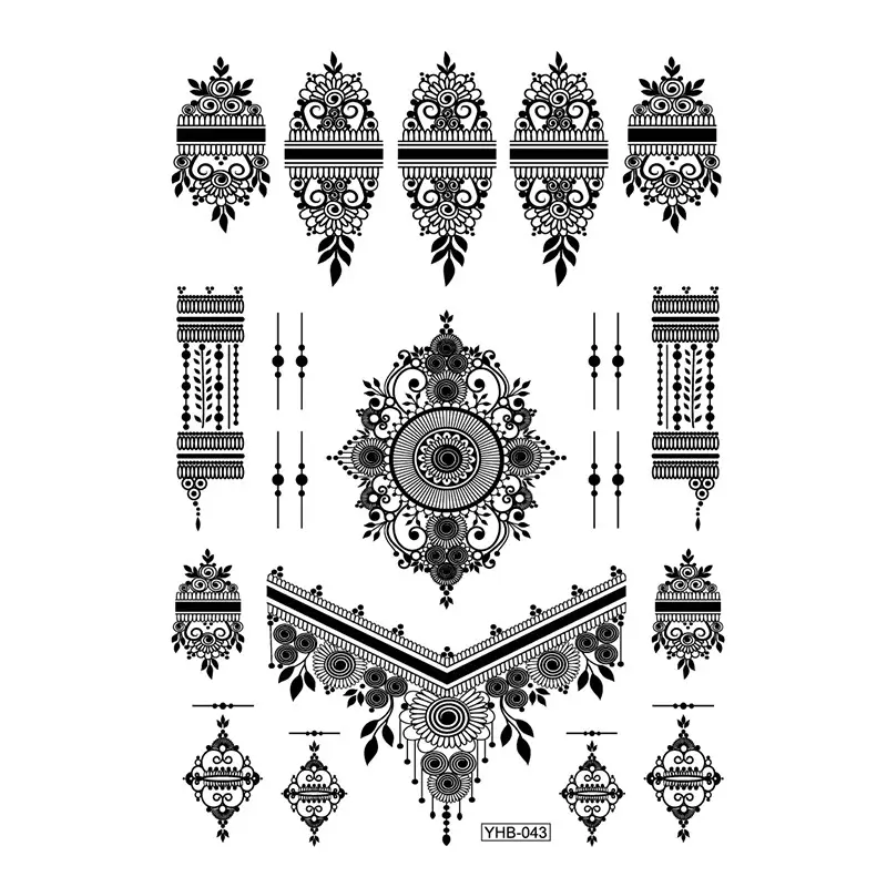 Lace tattoo stickers factory spot wholesale tattoo stickers large favorably bride tattoo stickers