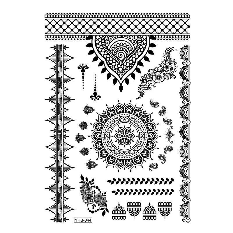 Lace tattoo stickers factory spot wholesale tattoo stickers large favorably bride tattoo stickers