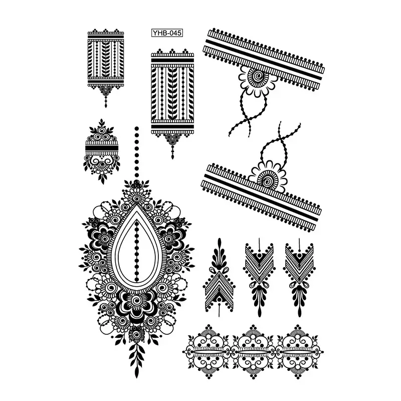 Lace tattoo stickers factory spot wholesale tattoo stickers large favorably bride tattoo stickers