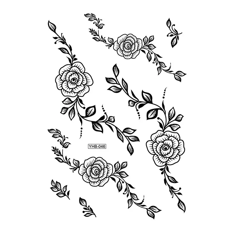 Lace tattoo stickers factory spot wholesale tattoo stickers large favorably bride tattoo stickers