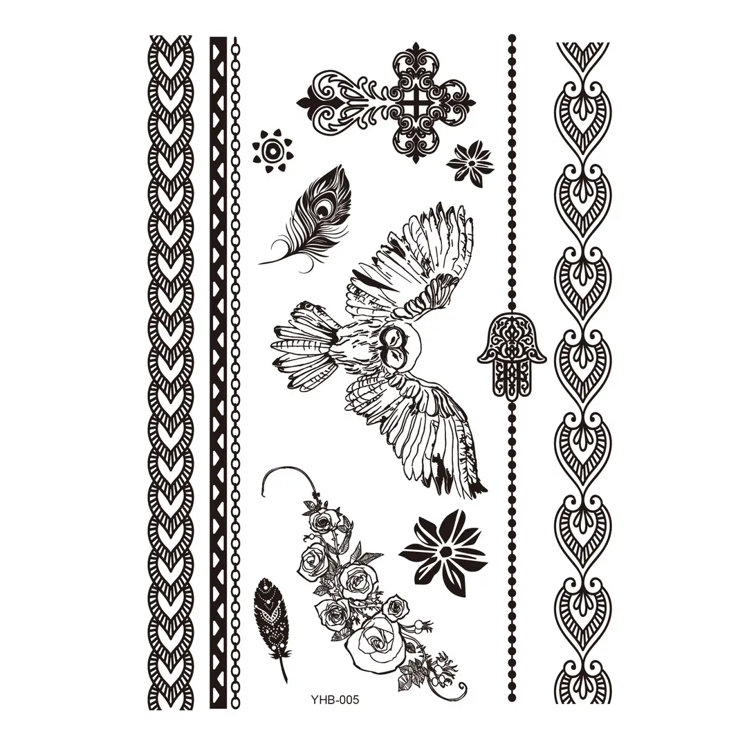 Lace tattoo stickers factory spot wholesale tattoo stickers large favorably bride tattoo stickers