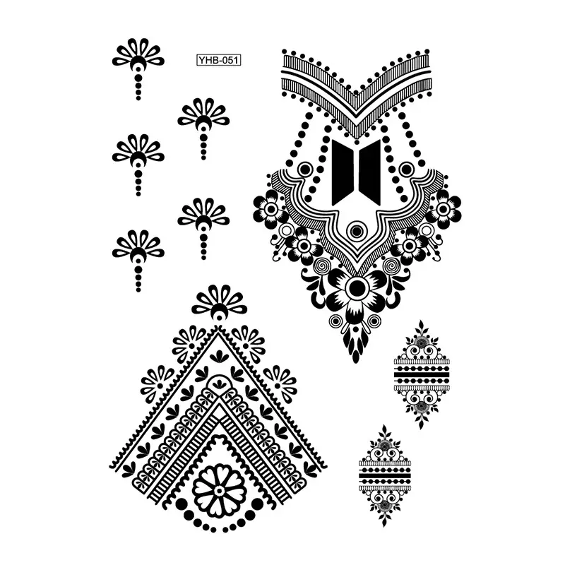 Lace tattoo stickers factory spot wholesale tattoo stickers large favorably bride tattoo stickers