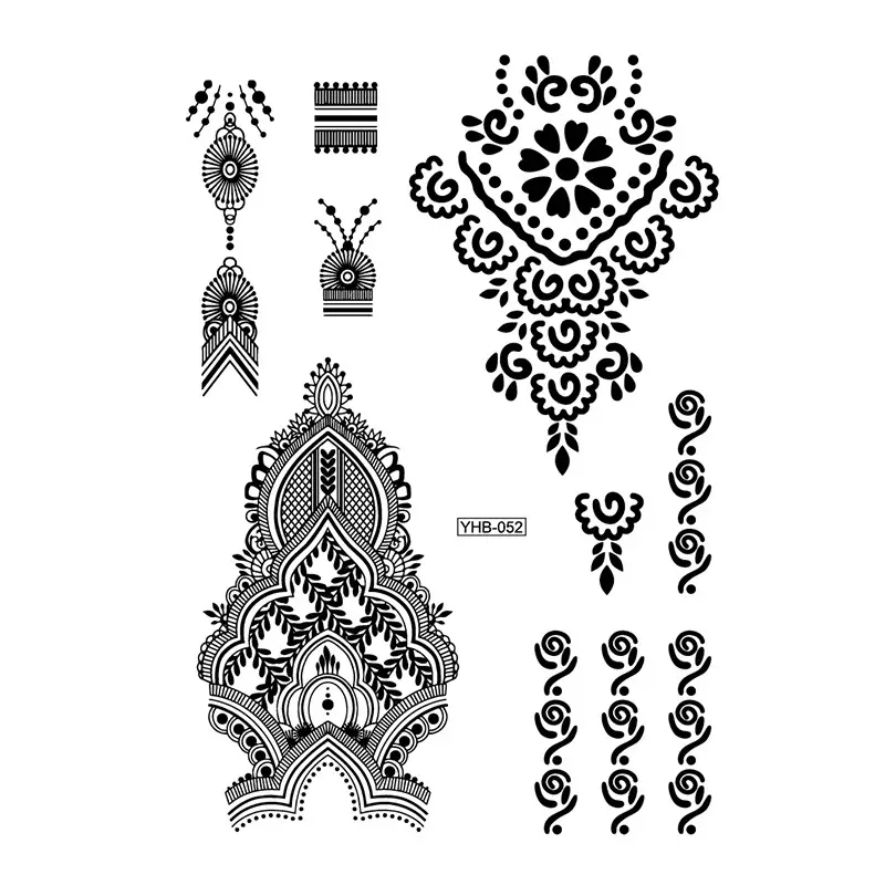 Lace tattoo stickers factory spot wholesale tattoo stickers large favorably bride tattoo stickers