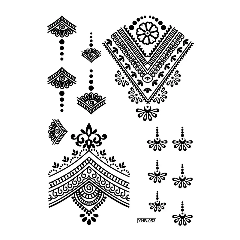 Lace tattoo stickers factory spot wholesale tattoo stickers large favorably bride tattoo stickers
