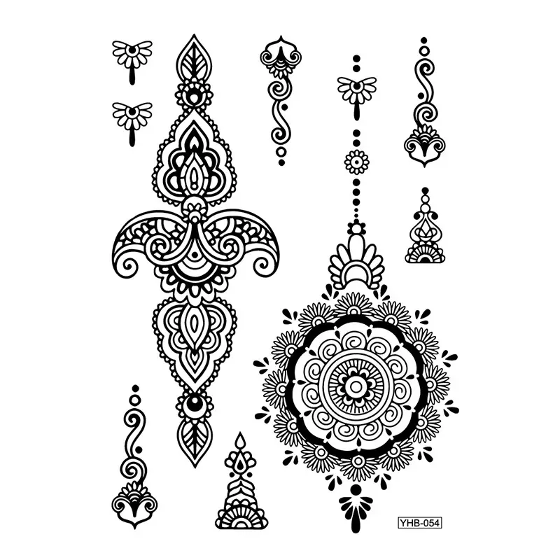 Lace tattoo stickers factory spot wholesale tattoo stickers large favorably bride tattoo stickers