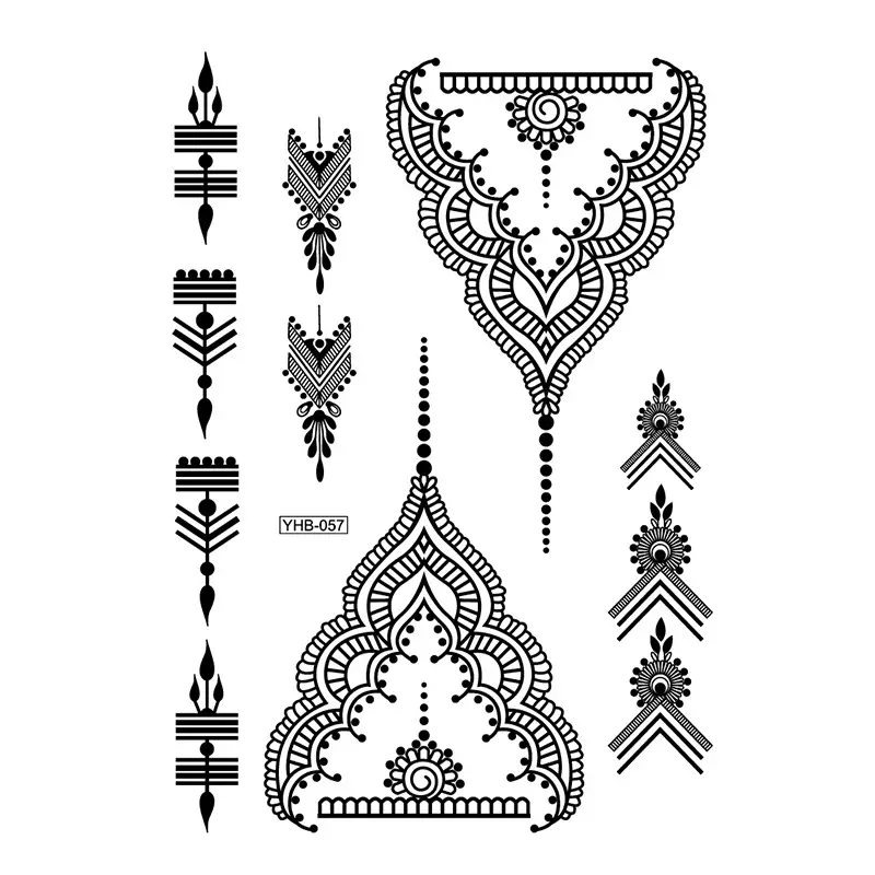 Lace tattoo stickers factory spot wholesale tattoo stickers large favorably bride tattoo stickers