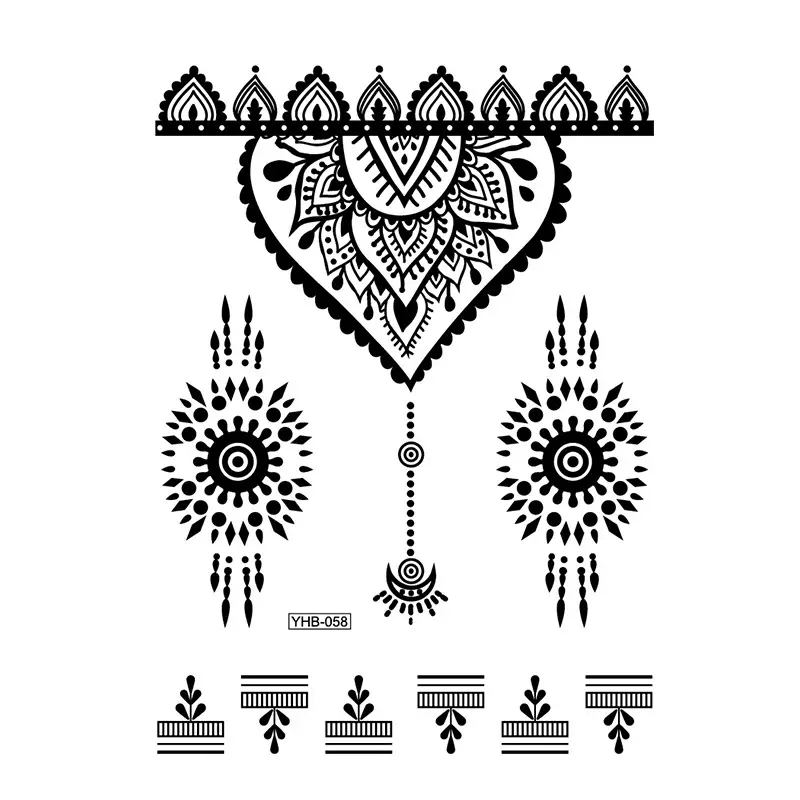 Lace tattoo stickers factory spot wholesale tattoo stickers large favorably bride tattoo stickers