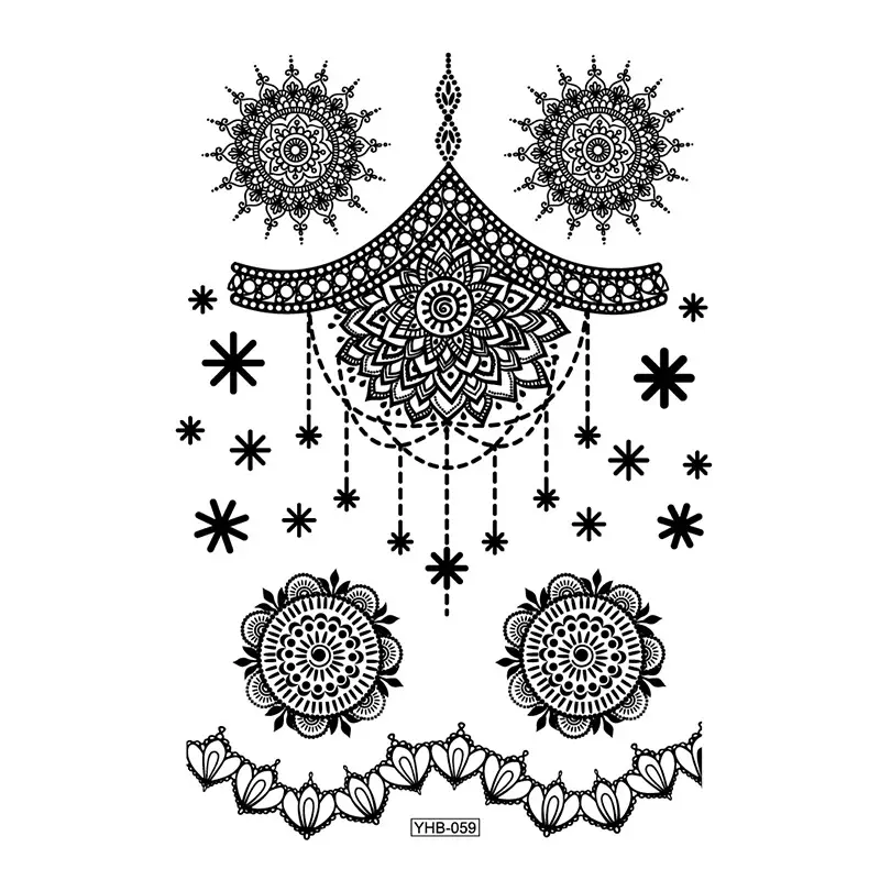 Lace tattoo stickers factory spot wholesale tattoo stickers large favorably bride tattoo stickers