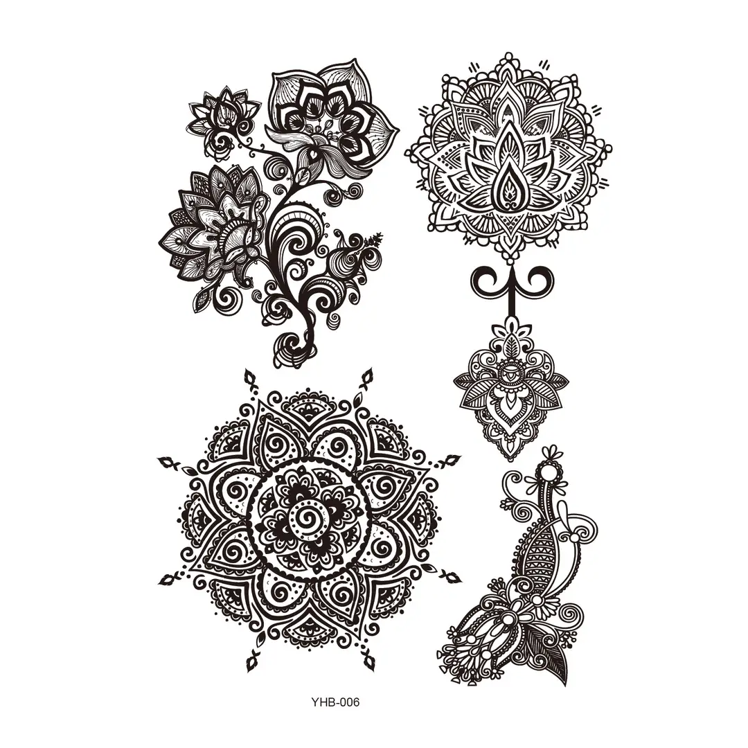 Lace tattoo stickers factory spot wholesale tattoo stickers large favorably bride tattoo stickers