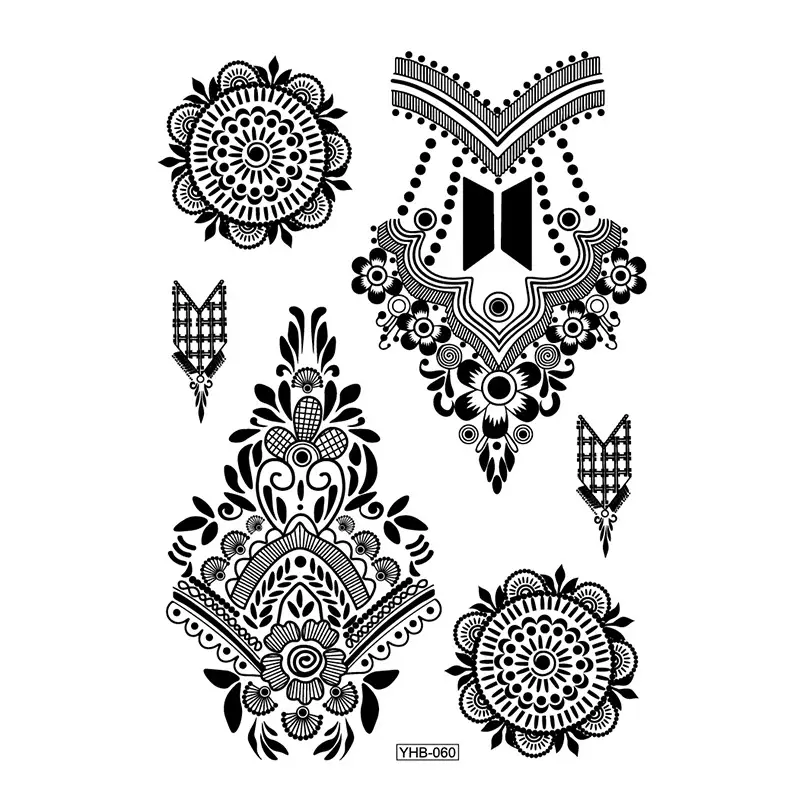 Lace tattoo stickers factory spot wholesale tattoo stickers large favorably bride tattoo stickers