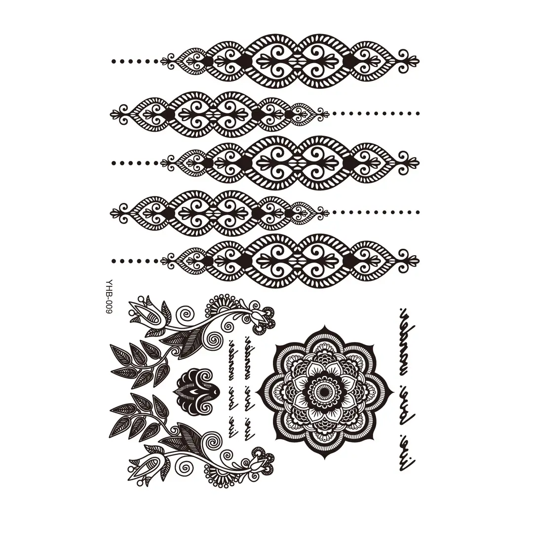 Lace tattoo stickers factory spot wholesale tattoo stickers large favorably bride tattoo stickers