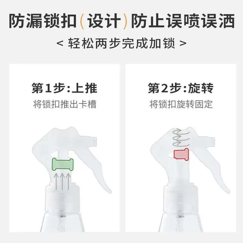 Hand Pressure Spray Bottle 200ml Clear Glass - Image 2