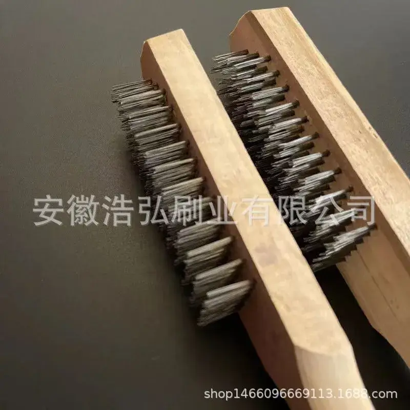 Fish Scale Brush Steel Wire Wooden Handle Cleaning Polish - Image 4