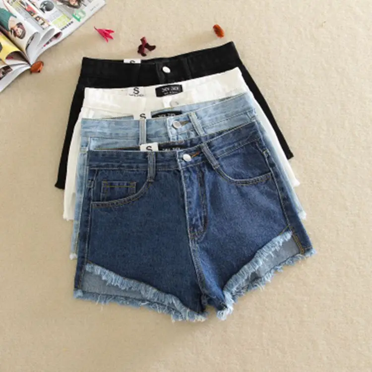 2023 Summer Loose Front Denim Shorts Women Wide Leg