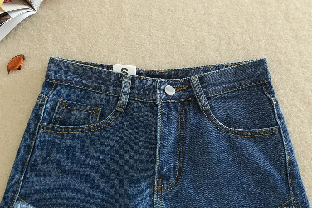 2023 Summer Loose Front Denim Shorts Women Wide Leg — feature 6