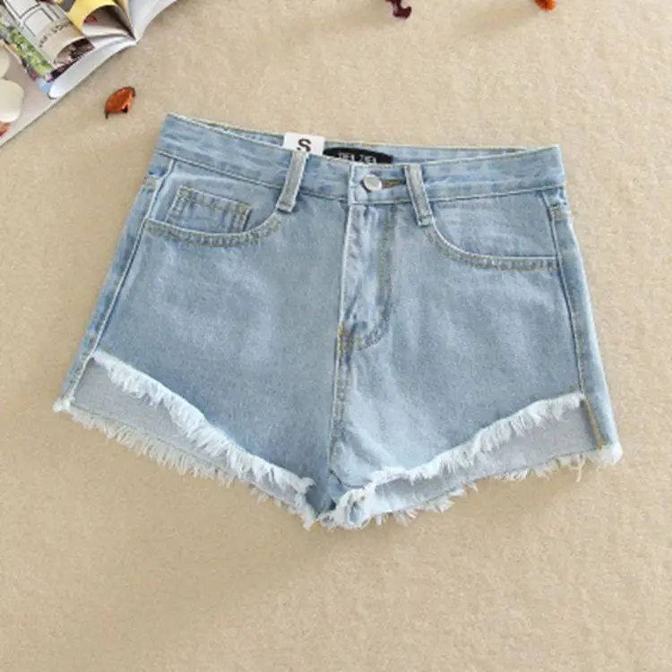 2023 Summer Loose Front Denim Shorts Women Wide Leg - Image 3