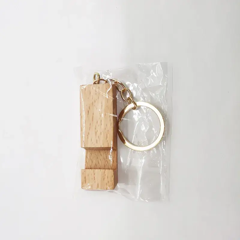 Wooden Mobile Phone Holder Keychain Compact Portable - Image 2