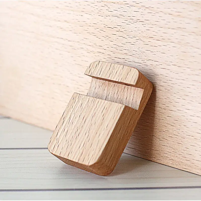 Wooden Mobile Phone Holder Keychain Compact Portable - Image 6