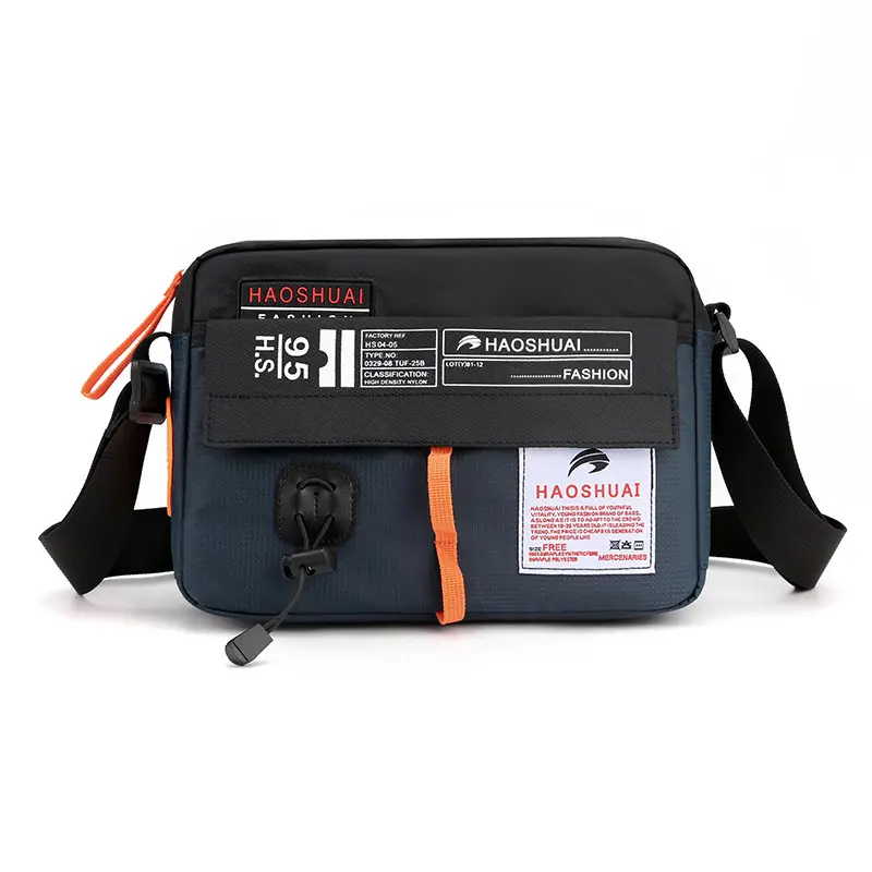 Men's Waterproof Red Nylon Shoulder Crossbody Bag - Image 8