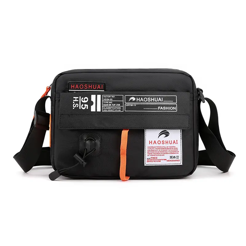 Men's Waterproof Red Nylon Shoulder Crossbody Bag - Image 2