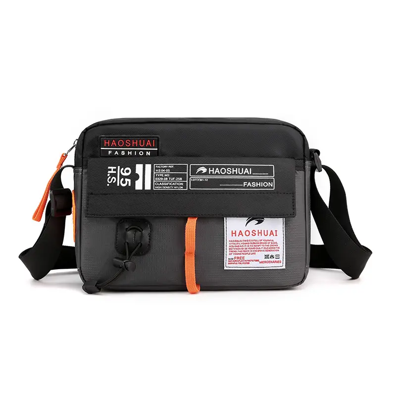 Men's Waterproof Red Nylon Shoulder Crossbody Bag - Image 3