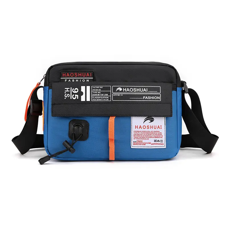Men's Waterproof Red Nylon Shoulder Crossbody Bag - Image 6