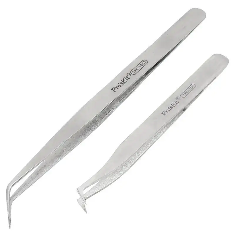 Stainless Steel Magnetic Tweezers Anti-Magnetic Bird's Beak Curved - Image 7